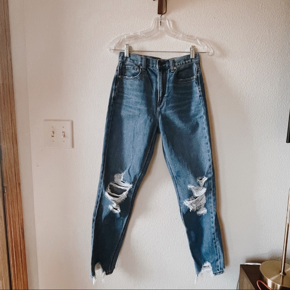 American Eagle Distressed Mom Jeans